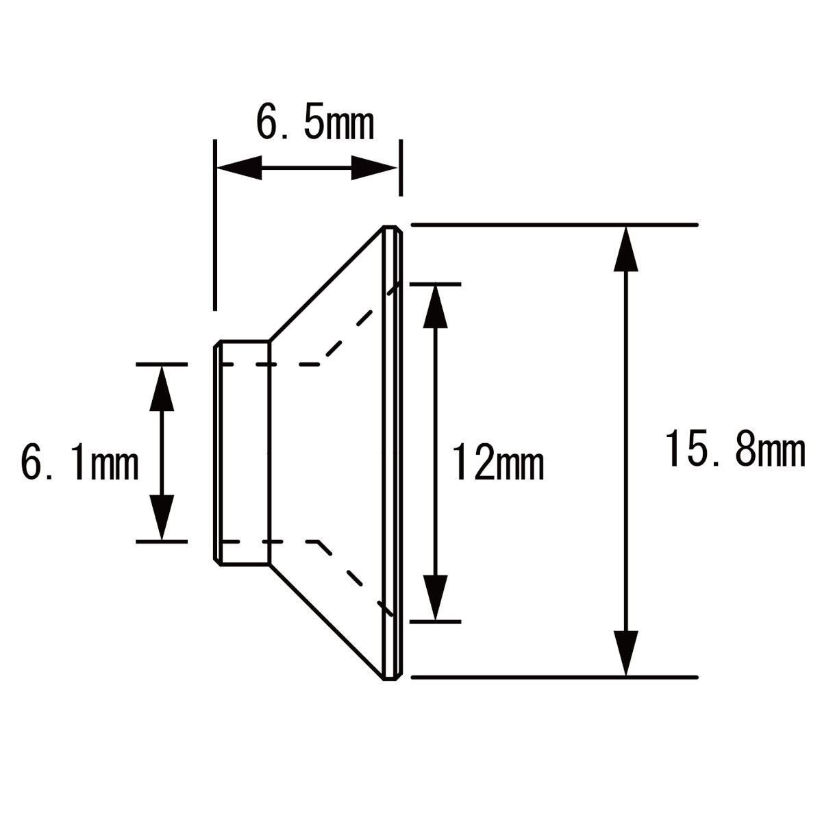 サラボルト内径変換アルミカラーセット ブラック M8→M6 2個入り
