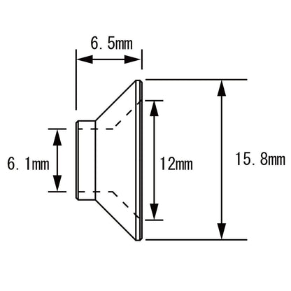 サラボルト内径変換アルミカラーセット ブラック M8→M6 2個入り