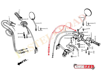 純正復刻ワイヤー クラッチワイヤー単品 CBX400F