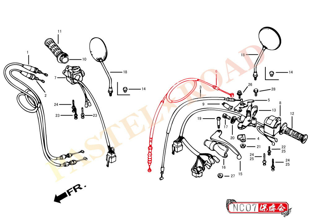 純正復刻クラッチワイヤー CBX400F