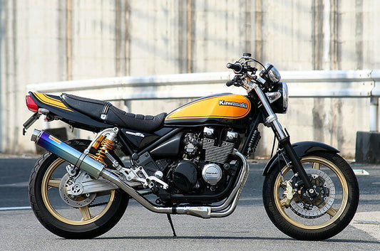 ゼファー400 χ マフラー ARIA チタン タイプS スラッシュエンド ゼファー400