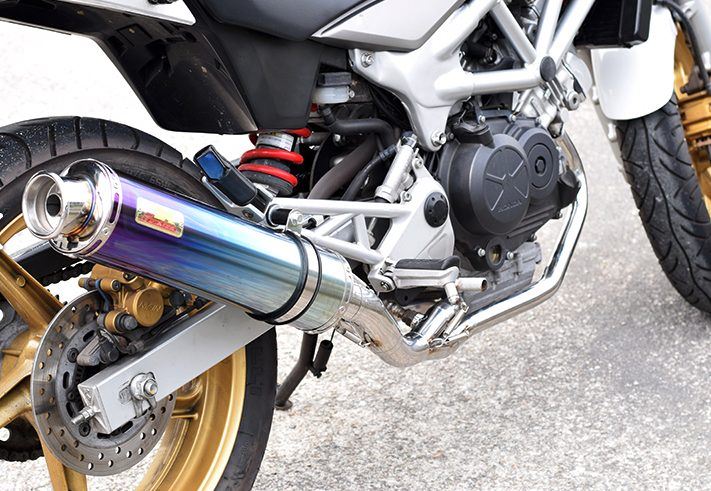 ARIA アリア チタン マフラー タイプC(カールエンド) VTR250 JBK-MC33 FI車