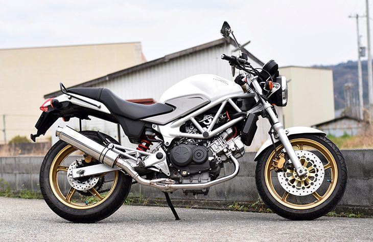 ARIA アリア ステンレス マフラー タイプC(カールエンド) VTR250 JBK-MC33 FI車