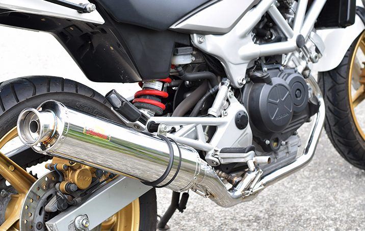 ARIA アリア ステンレス マフラー タイプC(カールエンド) VTR250 JBK-MC33 FI車