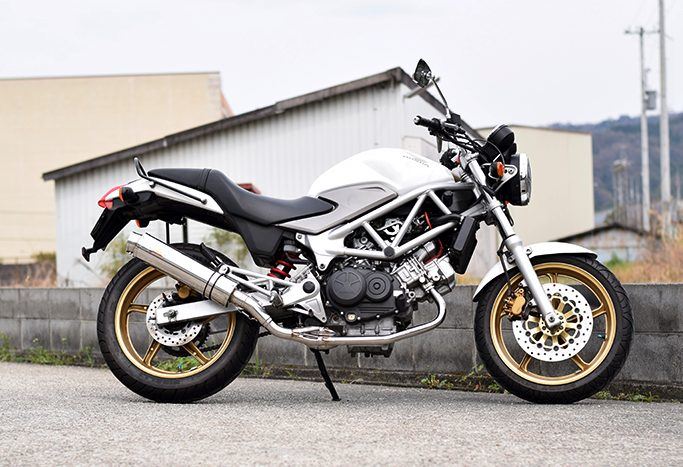 ARIA アリア ステンレス マフラー タイプS(スラッシュエンド) VTR250 JBK-MC33 FI車