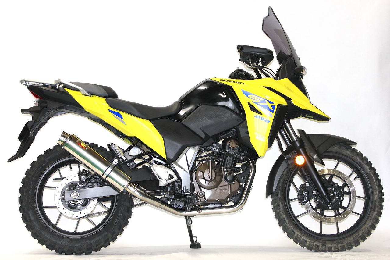 ARIA アリア ステンレス マフラー タイプS(スラッシュエンド) Vストローム250SX 8BK-EL11L