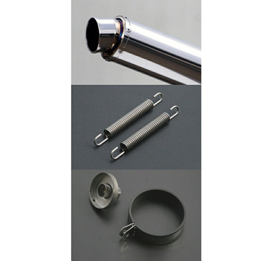 Realize 汎用 ステンレス サイレンサー マフラー 90×300 70φ 2ピース スラッシュエンド