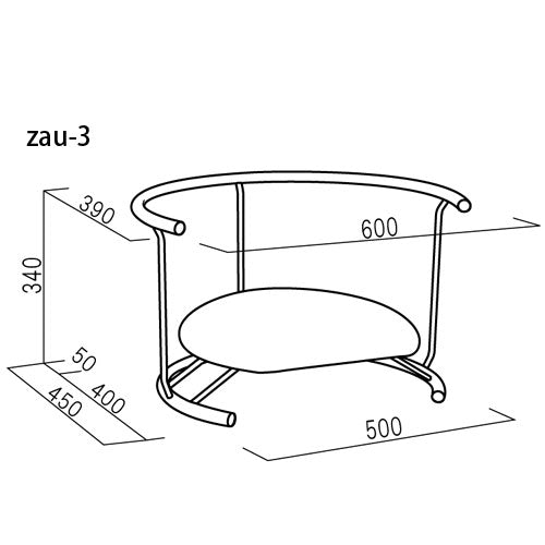 ZAU-03 座ユー 背付き モスホワイト/ブラック 4.3kg 1台