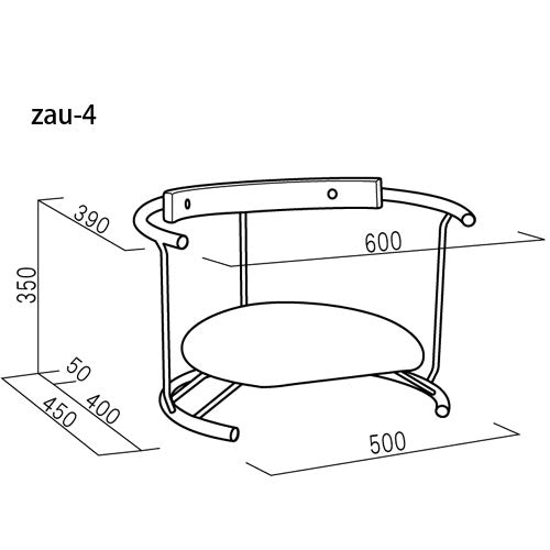 ZAU-04 座ユー スウィング背付き モスホワイト/ブラック 4.9kg 1台