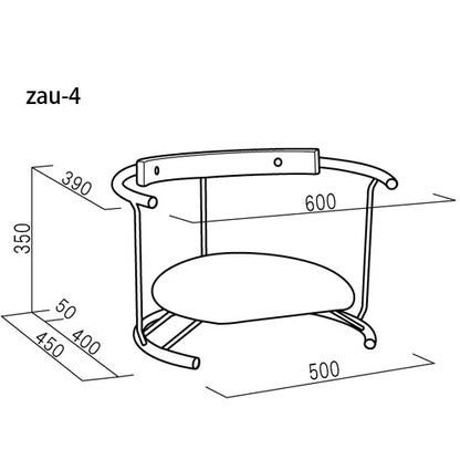 ZAU-04 座ユー スウィング背付き モスホワイト/ブラック 4.9kg 1台
