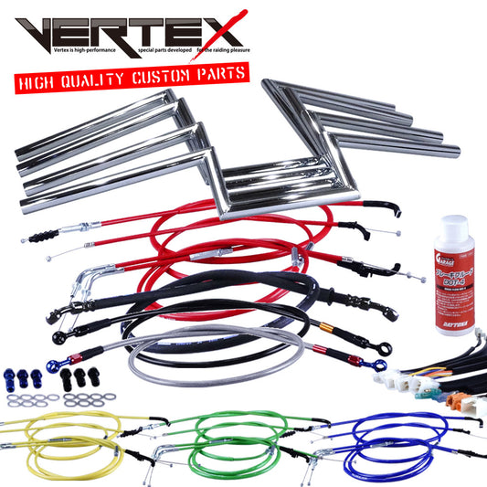 Z400GP 全年式 KZ400M ロボハン アップハンドル セット カラー ワイヤー