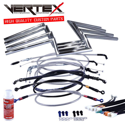 ホーネット250 96-99年 MC31 ロボハン アップハンドル セット メッシュ ワイヤー