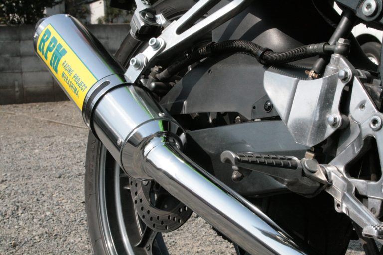 フルエキゾースト マフラー RPM-4in2in1 アルミ φ93×390 ZXR250