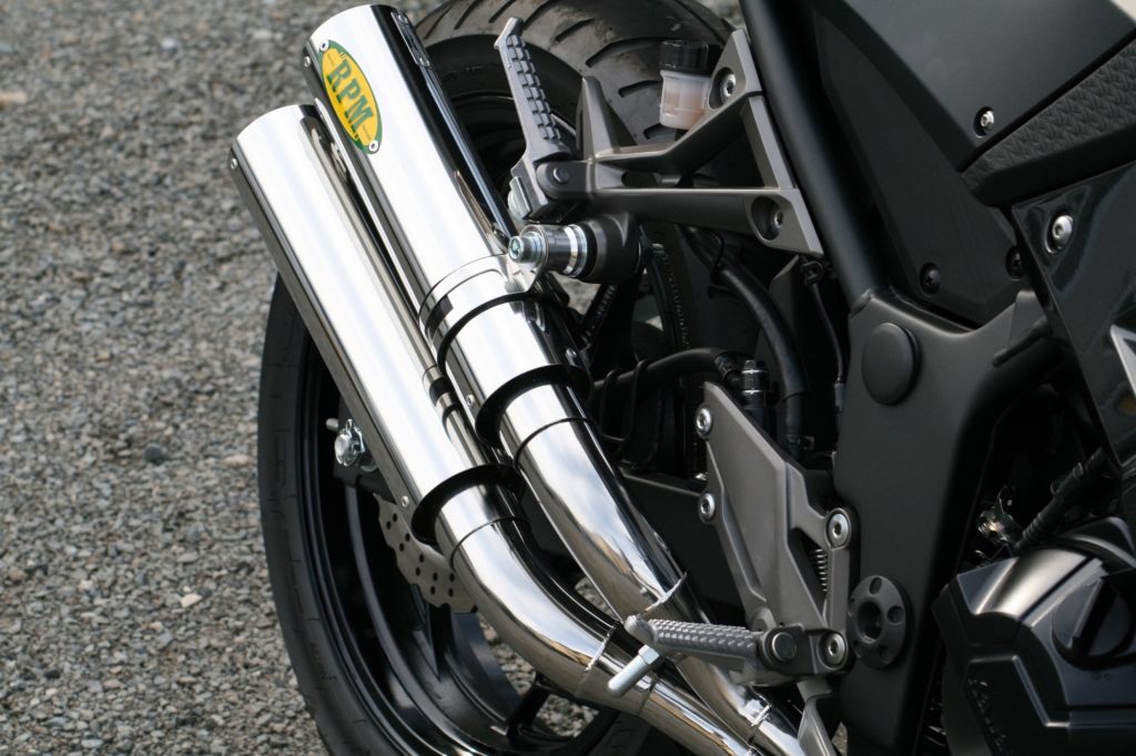 Muffler RPM-DUAL Full Exhaust Stainless φ77×300 Ninja250 Z250