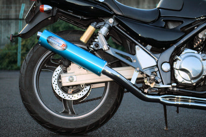 マフラー SNIPER スナイパー アルミブルーアルマイト φ93×390 BALIUS-2 バリオス2型