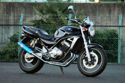 マフラー SNIPER スナイパー アルミブルーアルマイト φ93×390 BALIUS-2 バリオス2型