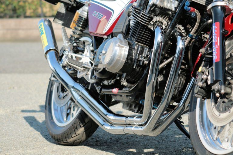 フルエキゾースト マフラー RPM-4in2in1 ステンレス φ77×300 CB750Fc