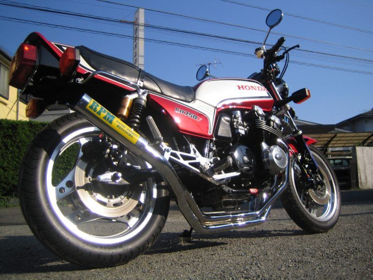 フルエキゾースト マフラー RPM-4in2in1 ステンレス φ77×300 CB750Fc