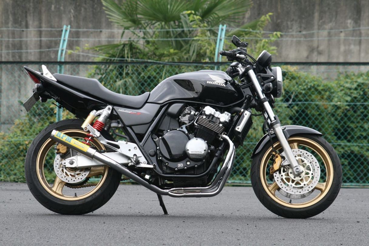 フルエキゾースト マフラー RPM-4in2in1 アルミ φ67×300 CB400SF VTEC SPEC1/2/3