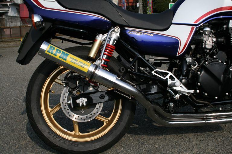 フルエキゾースト マフラー RPM-4in2in1 アルミ φ80×400 CB750