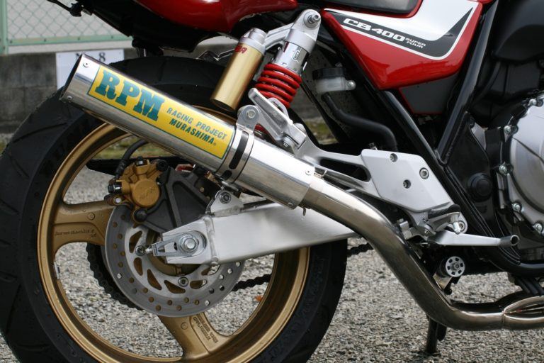 フルエキゾースト マフラー RPM-4in2in1 アルミ φ80×400 CB400SF REVO