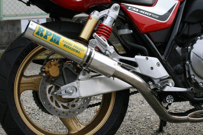 フルエキゾースト マフラー RPM-4in2in1 アルミ φ80×400 CB400SF REVO