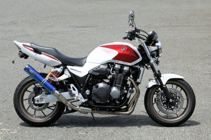 マフラー RPM-LUXE スリップオン ブルーチタン φ90×400 CB1300SF