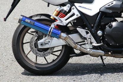 マフラー RPM-LUXE スリップオン ブルーチタン φ90×400 CB1300SB