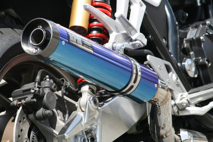 マフラー RPM-LUXE スリップオン ブルーチタン φ90×400 CB1300SB