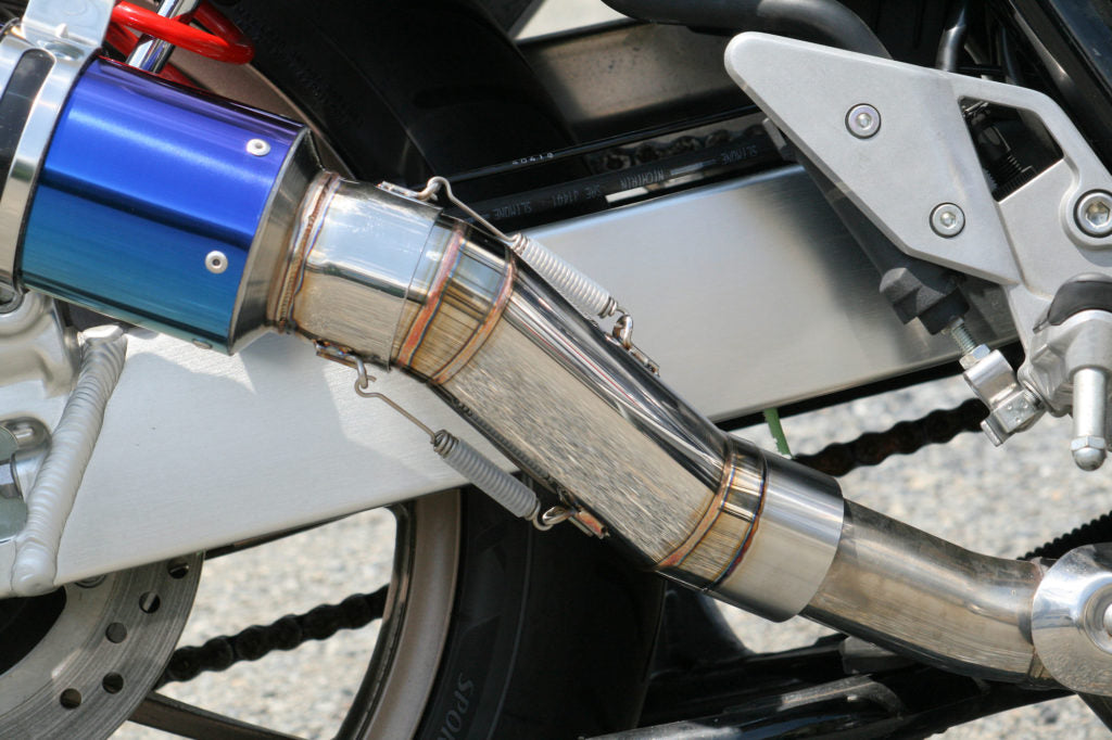 マフラー RPM-LUXE スリップオン ブルーチタン φ90×400 CB1300SB