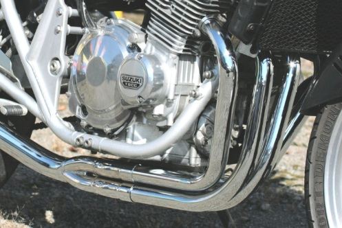 フルエキゾースト マフラー RPM-4in2in1 ステンレス φ77×300 GSX250S カタナ