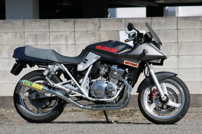 フルエキゾースト マフラー RPM-4in2in1 アルミ φ77×300 GSX250S カタナ
