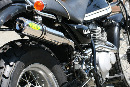 マフラー RPM-250シングル フルエキゾースト ステンレス φ77×300 VanVan200 バンバン200