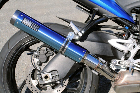 マフラー RPM-LUXE スリップオン ブルーチタン φ90×400 GSX-S1000F