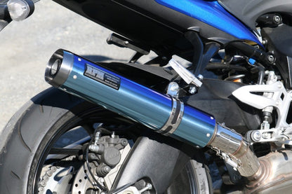 マフラー RPM-LUXE スリップオン ブルーチタン φ90×400 GSX-S1000F
