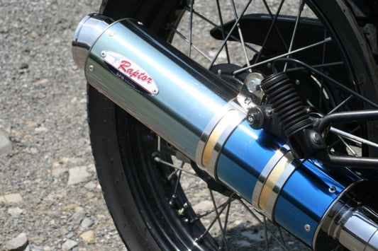 マフラー 80D-RAPTOR フルエキゾースト ブルーチタン φ100×370 FTR223