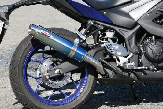 マフラー 80D-RAPTOR スリップオン ブルーチタン φ100×370 YZF-R25 MT-25