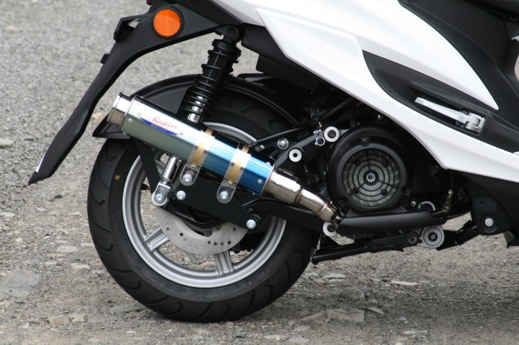マフラー 80D-RAPTOR フルエキゾースト ブルーチタン φ80×300 シグナスX125