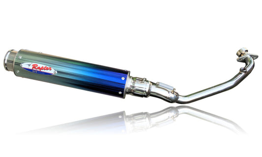 マフラー 80D-RAPTOR フルエキゾースト ブルーチタン φ80×300 BW'S125