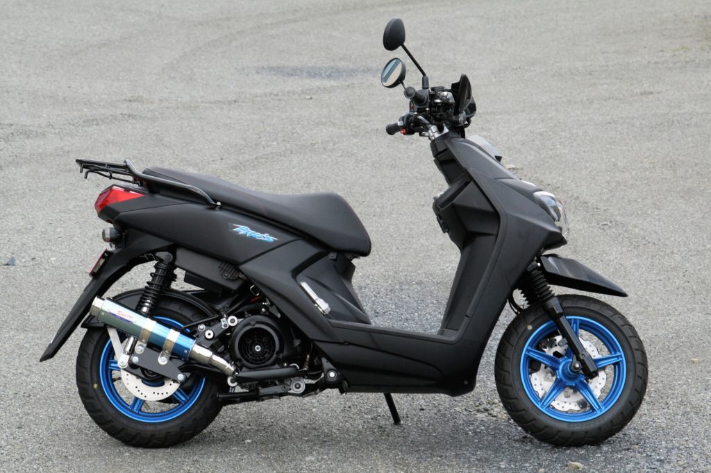 マフラー 80D-RAPTOR フルエキゾースト ブルーチタン φ80×300 BW'S125