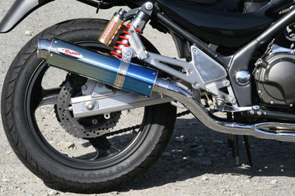 マフラー 80D-RAPTOR フルエキゾースト ブルーチタン φ100×370 BALIUS-2 バリオス2型