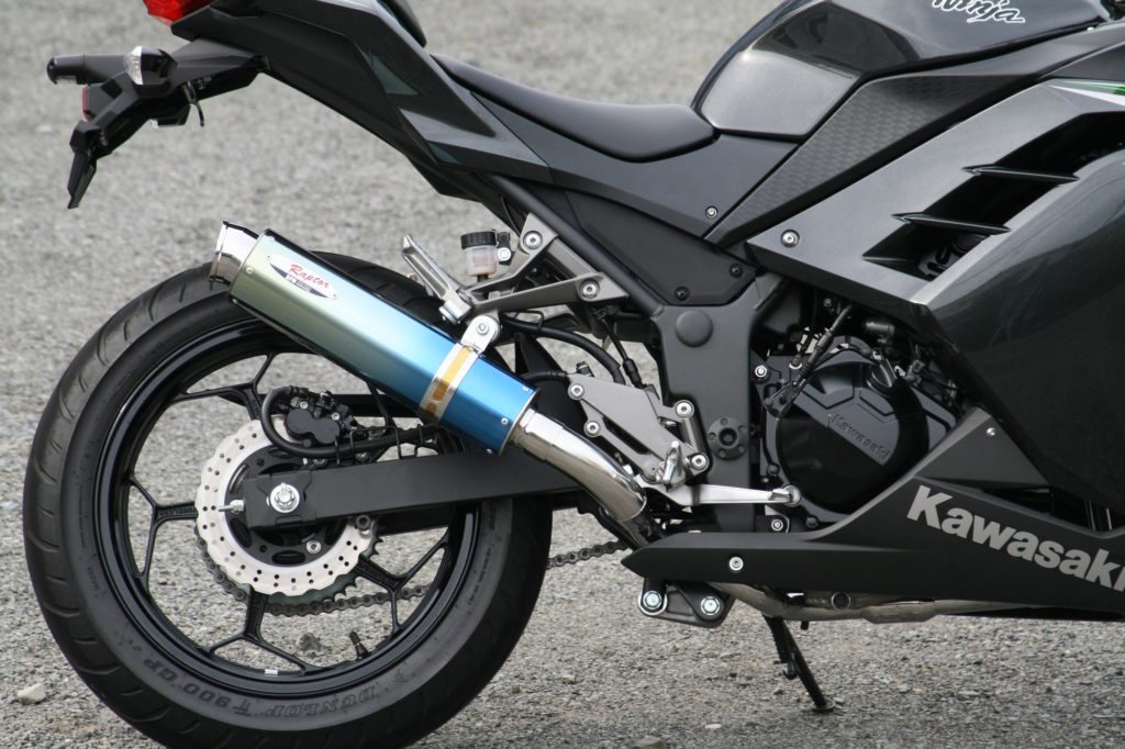 Muffler 80D-RAPTOR Full Exhaust Titanium φ100×370 Ninja250 Z250