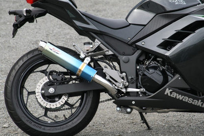 Muffler 80D-RAPTOR Full Exhaust Titanium φ100×370 Ninja250 Z250