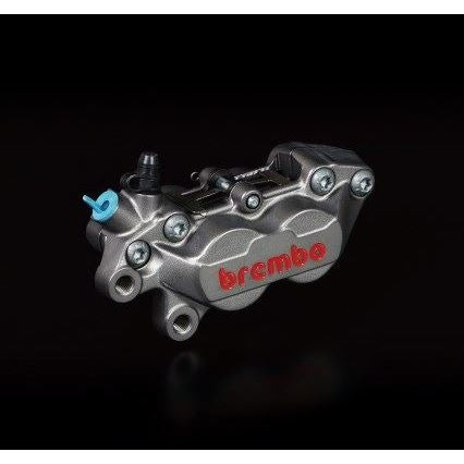 4-Pot Casting Caliper, Red Logo, Titanium, 40mm Pitch, Right Side