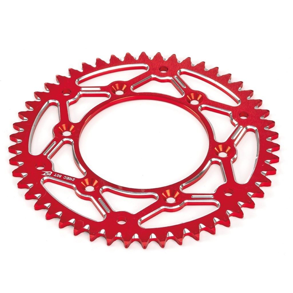 ERGAL リアスプロケット レッド 520-52T SX(F) EXC(F) XC(F)