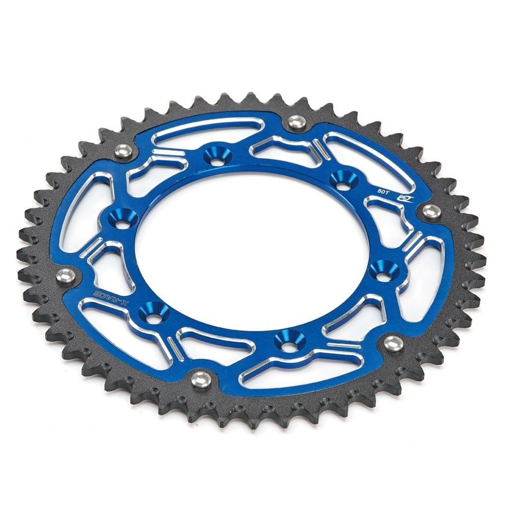 X-RACE リアスプロケット ブルー 520-52T SX(F) EXC(F) XC(F)