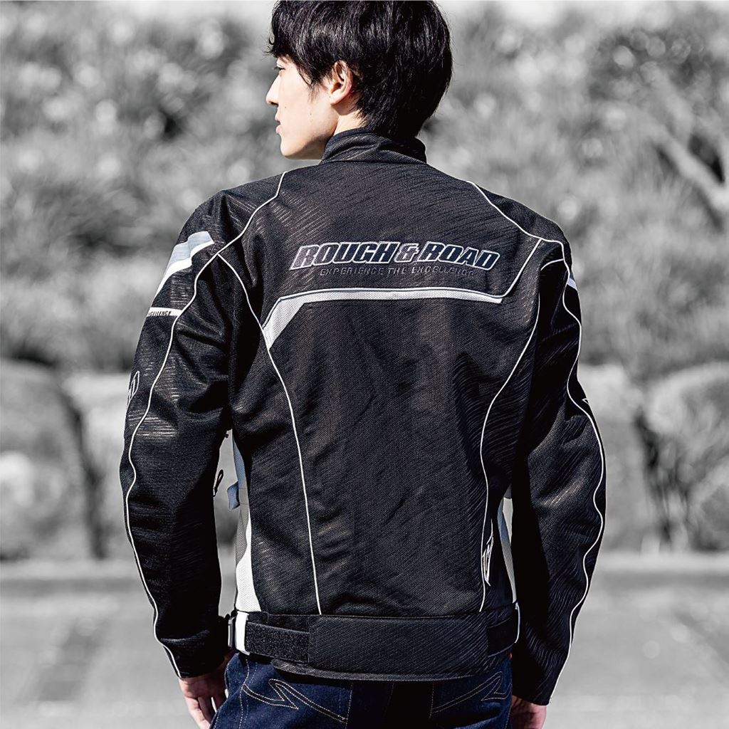 フルメッシュジャケットFP スラッシュ-ブラック×ホワイト