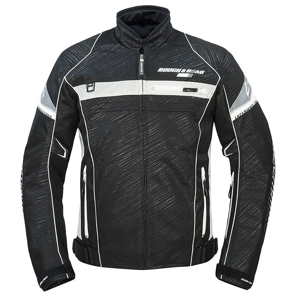 フルメッシュジャケットFP スラッシュ-ブラック×ホワイト