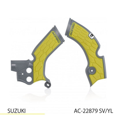 X-GRIP フレームガード シルバー/イエロー RM-Z 250