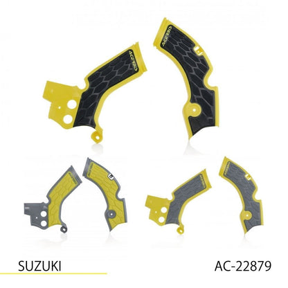 X-GRIP フレームガード シルバー/イエロー RM-Z 250